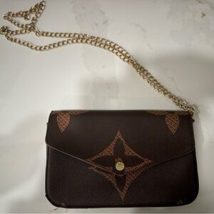 Large monogram pouchette crossbody
